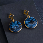 Boucles d'oreilles "La Nuit" rond - Rue de Minuit