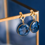 Boucles d'oreilles "La Nuit" rond - Rue de Minuit