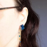 Clous d'oreilles "La Nuit" losange - Rue de Minuit