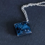 Collier "La Nuit" - losange - Rue de Minuit