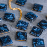Collier "La Nuit" - losange - Rue de Minuit