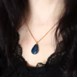 Collier "La Nuit" goutte - Rue de Minuit