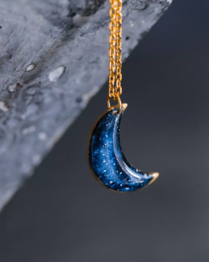 Collier "La Nuit" - lune - Rue de Minuit